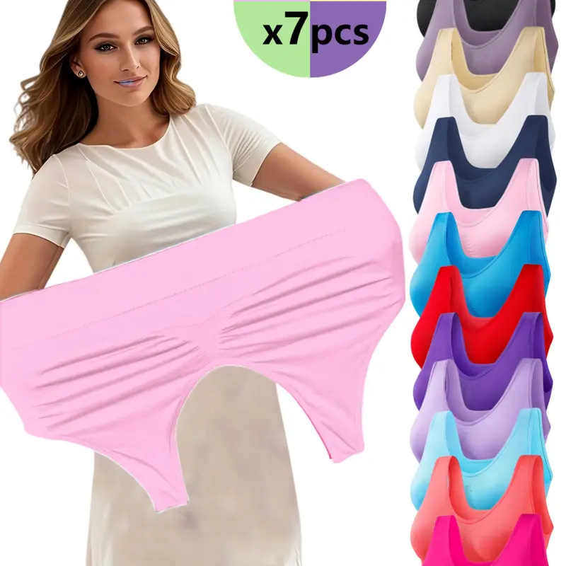 Random Color,Women's Plus Size Double Layer Seamless Soft Comfort Bra, Breathable Casual Vest No Pads, Wireless Lady Lingerie Basics Comfort Knit Underwear ,Fit for Daily and Sport to Wear, Wireless Sports Bra