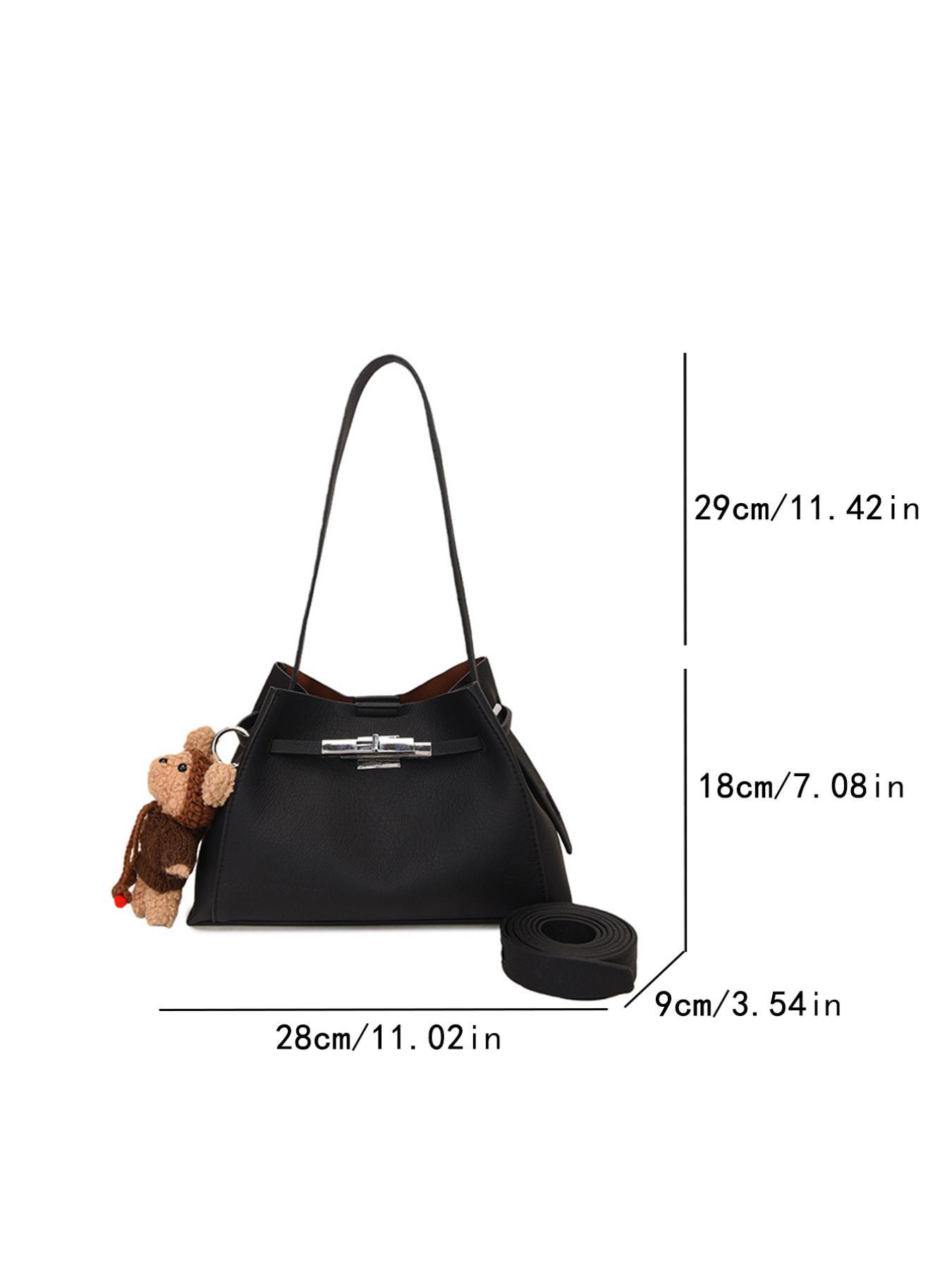 2026 New Fashion Versatile Casual Shoulder Bag, Large Capacity Handbag, Underarm Crossbody Bag, Kelly Bag, Stylish and Practical, PU Tote Satchel