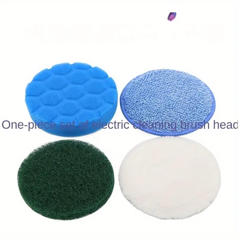 4pcs Replaceable Brush Head Accessories Kit, Compatible with Electric Rotating Washer, Cleaning Parts, Cleaning Supplies
