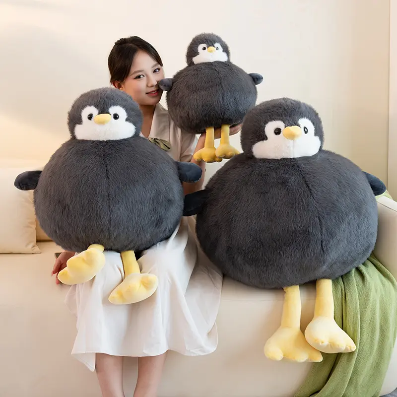 Lovely Penguin Plush Pillow Kawaii Fat Penguin Stuffed Soft Sofa Back Cushion Birthday Gift