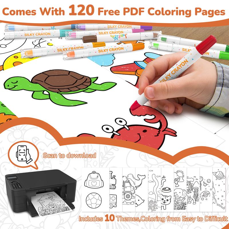 36/24/12Colors Washable Crayons, Twistable Crayons, Bear Crayons, for Toddlers/Kids, Non-Toxic Ultra-Silky, Easy-Grip School/Art Supplies, Ideal Coloring Gift for Boys/Girls, for children/beginners/artists/painting, Christmas gifts Colorful Illustrations