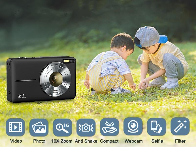 Digital Camera for Kids, FHD 1080P Point-and-Shoot Camera with 16X Zoom, Anti-Shake Compact Small Camera for Boys and Girls, Portable Camera, Boys & Men Gifts #TOP PICKS