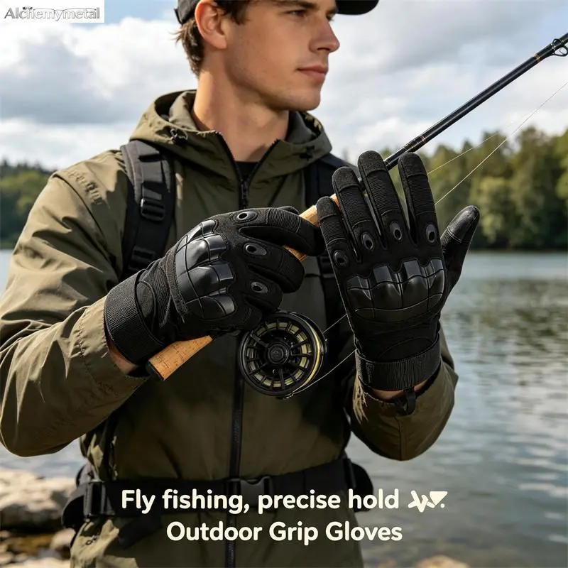 Full Finger Unisex Tactical Gloves, Airsoft Shooting Protective Hand Gear, Hard Knuckle Guard Gloves With Breathable Anti Slip Perforated Palm, Adjustable Wrist Strap Shockproof Hand Covers For Riding Hiking Hunting Military Training Outdoor Sports