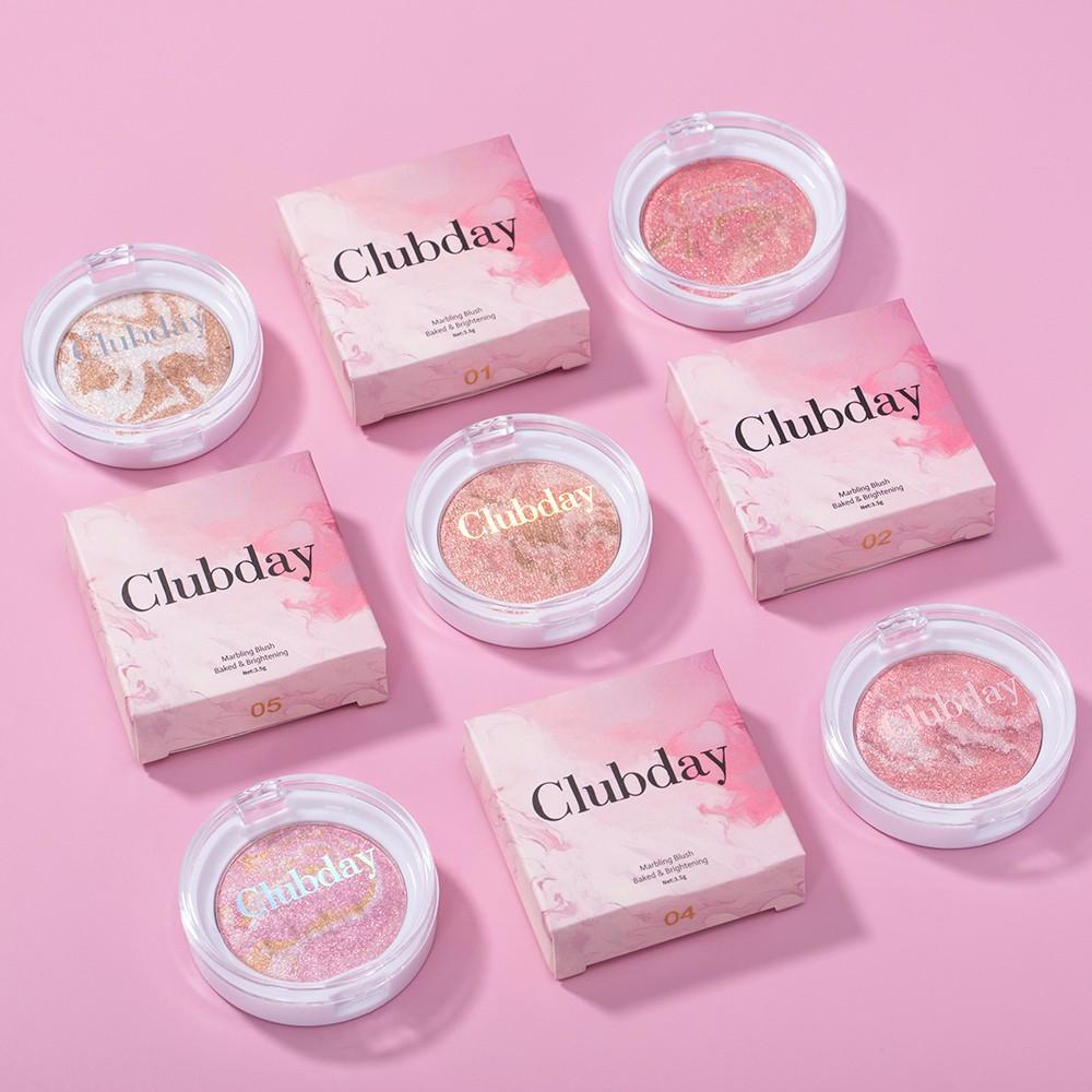 Clubday Blush Highlighter Pearl Finish Natural Look, Multi-Scene Use Powder Makeup, Single Item