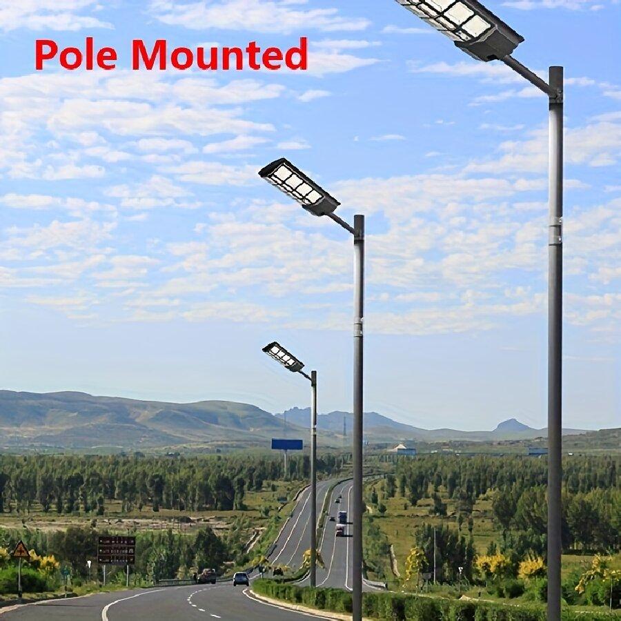 400W Solar street light with remote control, dusk to dawn, outdoor lights, solar light, can be wall mounted or pole mounted streetlamp parking lot light dusk hxsolar  light Radar Induction Three Sided Luminescence solar lights outdoor