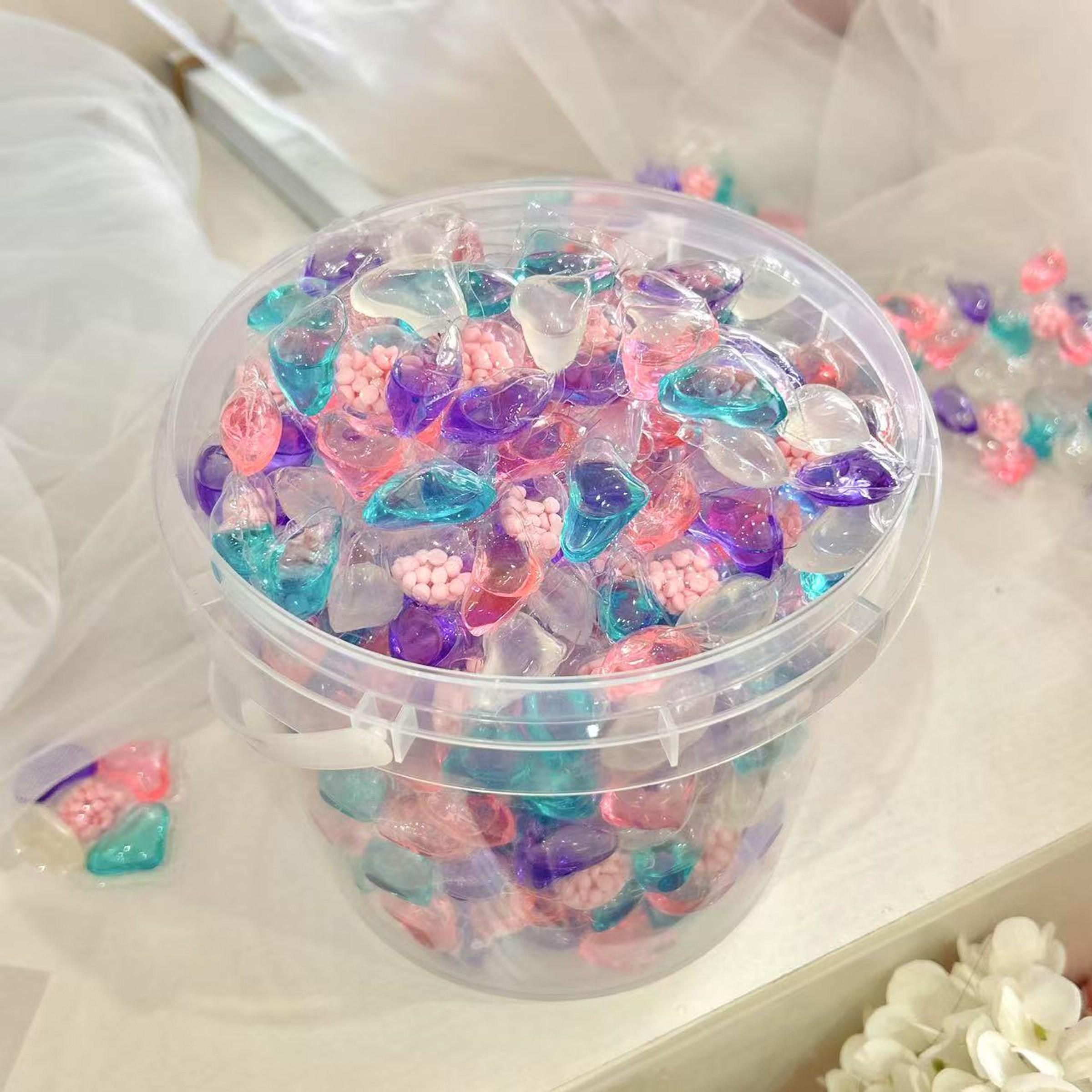 5-In-1 Laundry Detergent beads, 50pcs/120pcs Scent Booster Laundry capsules 💐 Concentrated Liquid Fabric Softener, Fruit Scented, Strong Stain Removal, Color Protection 👕✨, Laundry Detergent Balls, Laundry Pods Laundry Tools & Accessories