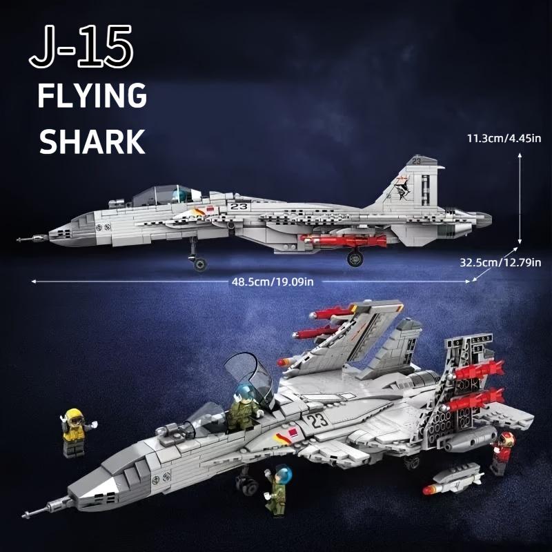 New Elegant Fighter Jet Building Block Model Kit, Hobby Collection Display Piece, Decorative Ornament, Holiday Birthday Gift