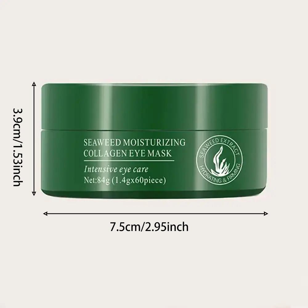 Seaweed Moisturizing Collagen Eye Mask, 60pcs/set Moisturizing Eye Masks, Moisturize Skin, Eye Care Product for Dark Circles, Puffiness