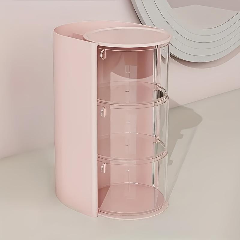Rotating Multi-Layer Transparent Storage Box, Dustproof Plastic Organizer, Cosmetic Eyebrow Pencil Holder, Jewelry and Hair Accessories, Cosmetics Organizer Storage