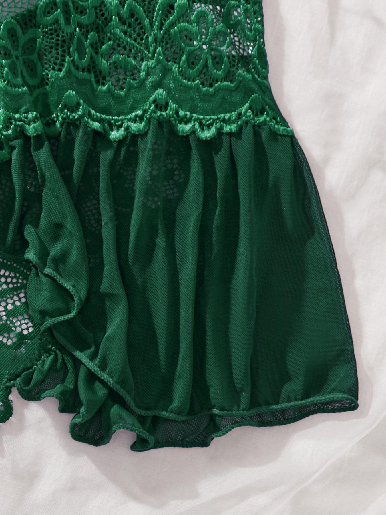 Plus Size Women's Lace Bodysuit, Elegant Soft Fabric, Perfect for Parties and Special Occasions