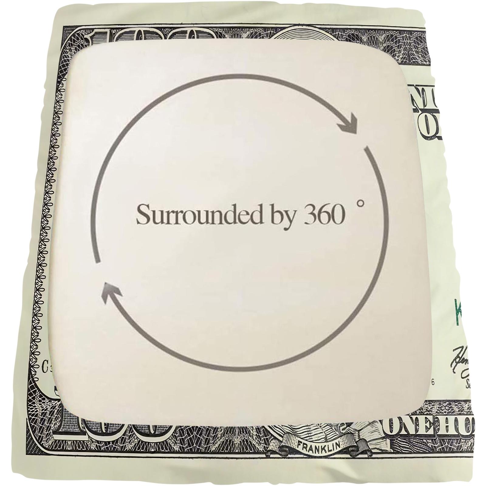 3-Piece Money Patterned Fitted Sheet Set,100 US dollars, Cash, USD Printed Bedding Set, Bed Sheets Set ,Suitable for Those Who Love Money for Bedroom Decoration. The Material Is Soft, Breathable, and Comfortable, Including 1 Fitted Sheet and 2 Pillowcases