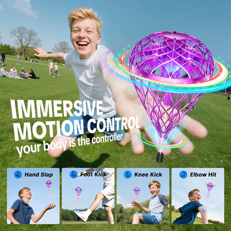 Flystars Flying Bouncing Toys 2026, Cosmic Globe Flying Orb Ball Motion-Control Hover Spinner with 3D Flips, Cool Birthday Toy for Kids 6+ Boys Girls Teens