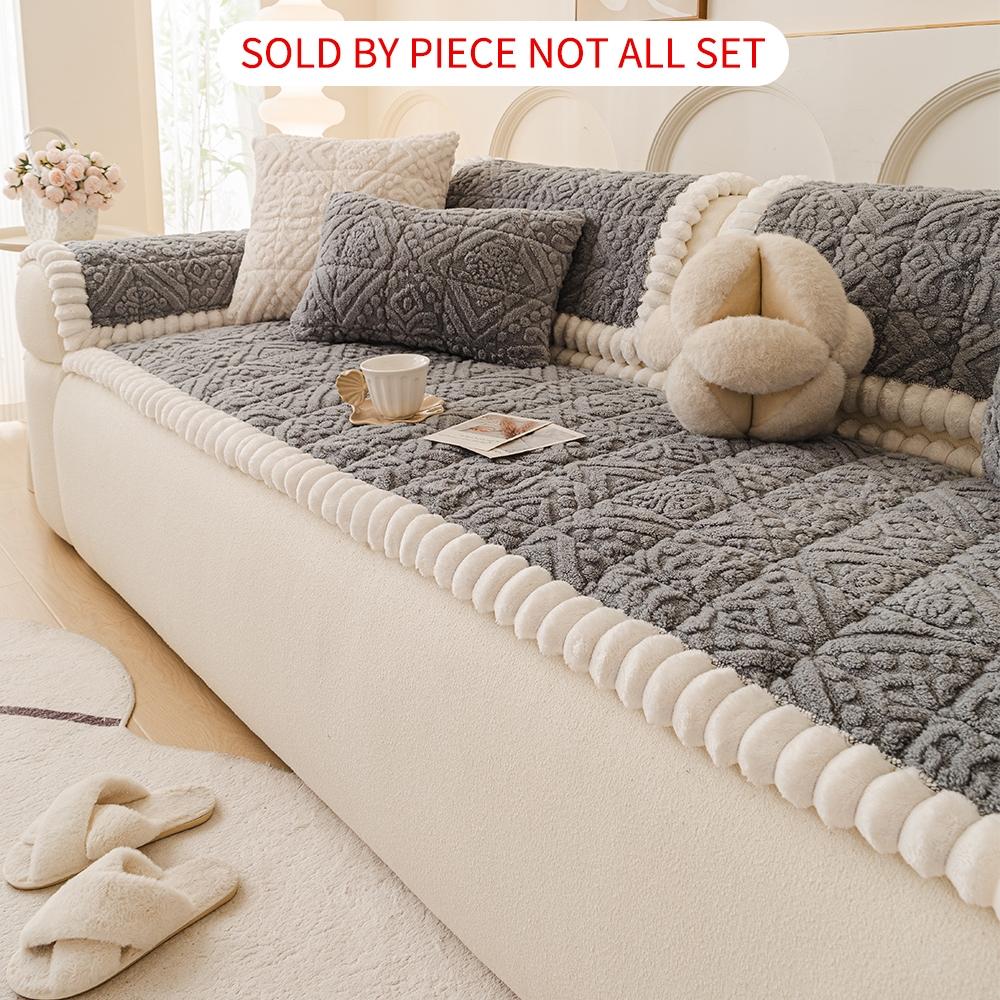 Thick Bohemian Style Quilted Sofa Cover for Autumn Winter, Non-Slip Pet Protection, Fits Two-Seat to Four-Seat Sofas #TOP PICKS