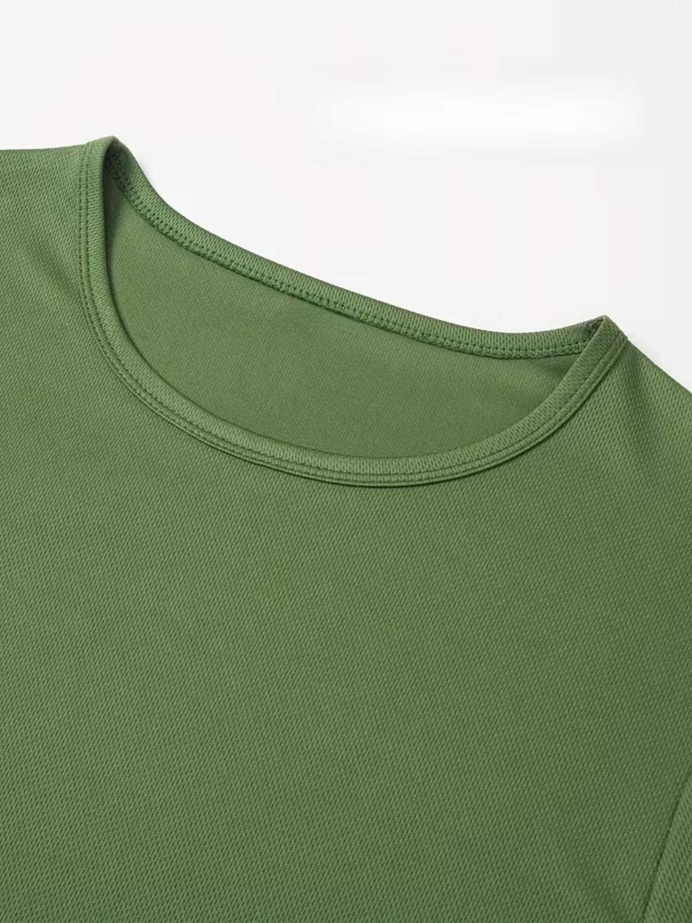 4-Pack Men's Sportswear Tees, Breathable Quick-Dry Round Neck, Reflective Stripes, Moisture-Wicking Polyester, Ideal for Running, Cycling, Gym