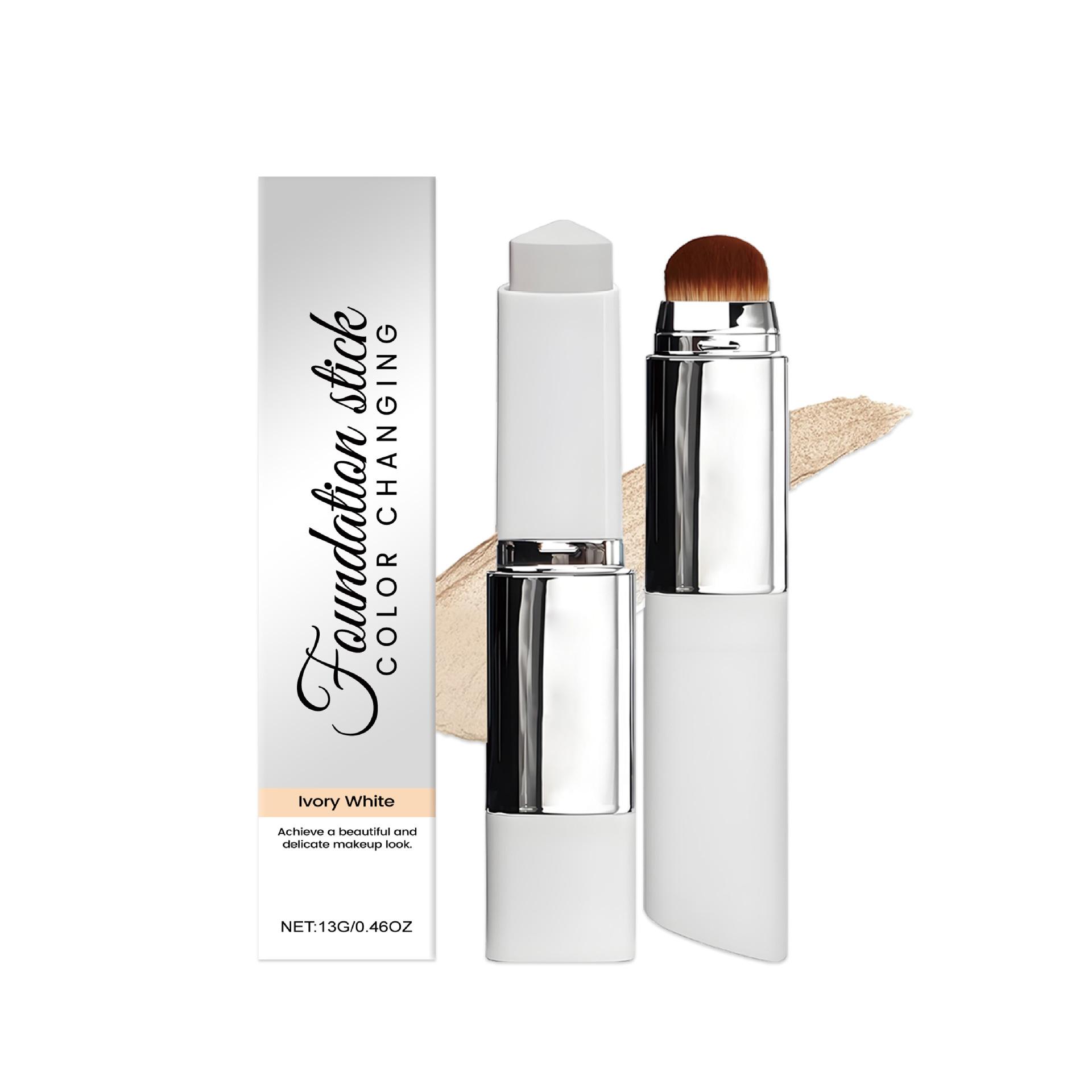 2-in-1 color-changing foundation stick, matte and clear foundation, light makeup, natural and docile, suitable for oily skin and dry skin
