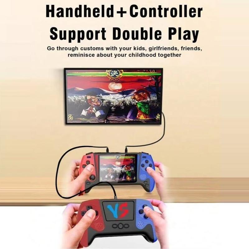 Brand new handheld gaming console with a retro large screen design, smooth joystick buttons, supports over 500 games, 3.5-inch screen, 1080P display, suitable for nostalgic players, home use, and sharing with friends, Wireless Portable Console