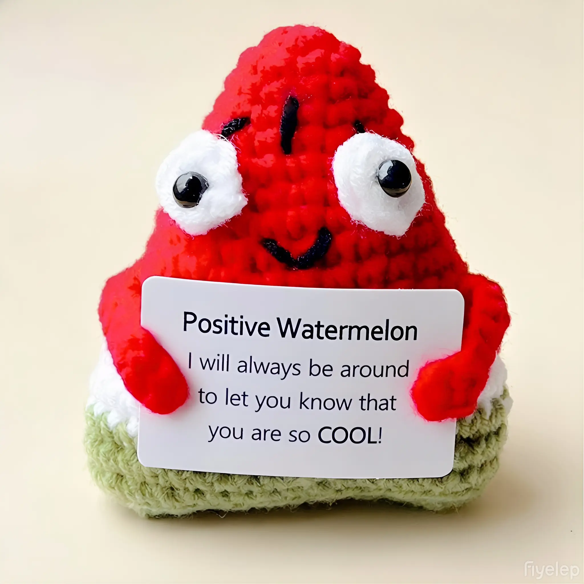 Handmade Crochet Watermelon Plush, Emotional Support Doll for Stress Relief & Anxiety, Cute Knitted Decor, Christmas & Holiday Gifts, Teacher Appreciation Presents for Women, Men, Perfect Sweet Handmade Gift