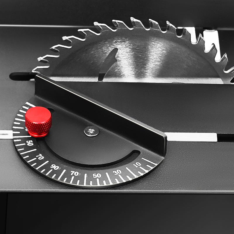 200W Pure Copper Motor Mini Table Saw 7 Speed Adjustable 1000-3000RPM for Wood Jade Acrylic Cutting Grinding Polishing with Power Adapter 10mm Chuck 33mm Depth US Standard Plug DIY Tool Kit