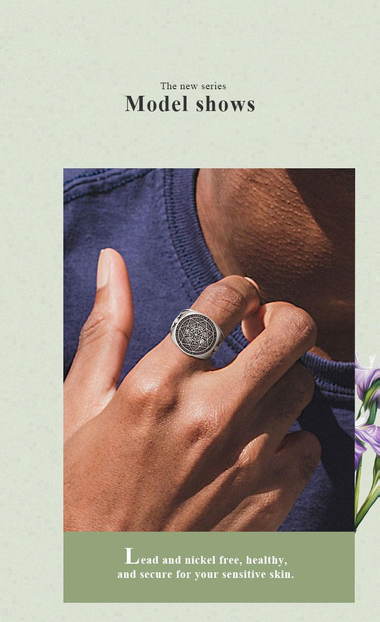 Antique Seal of Seven Archangels Necklace, Protective Solomon Pendant, Archangel Michael Talisman Amulet, Spiritual Jewelry Gift For Men