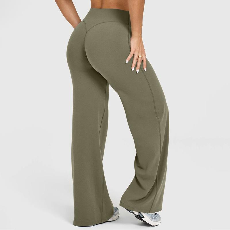 RICH BRIA Women‘s Casual Pants - High Waisted Loose-Fitting Casual Pants - Comfortable & Elastic Loose Pants with Stretchy Material - Straight Leg Hem