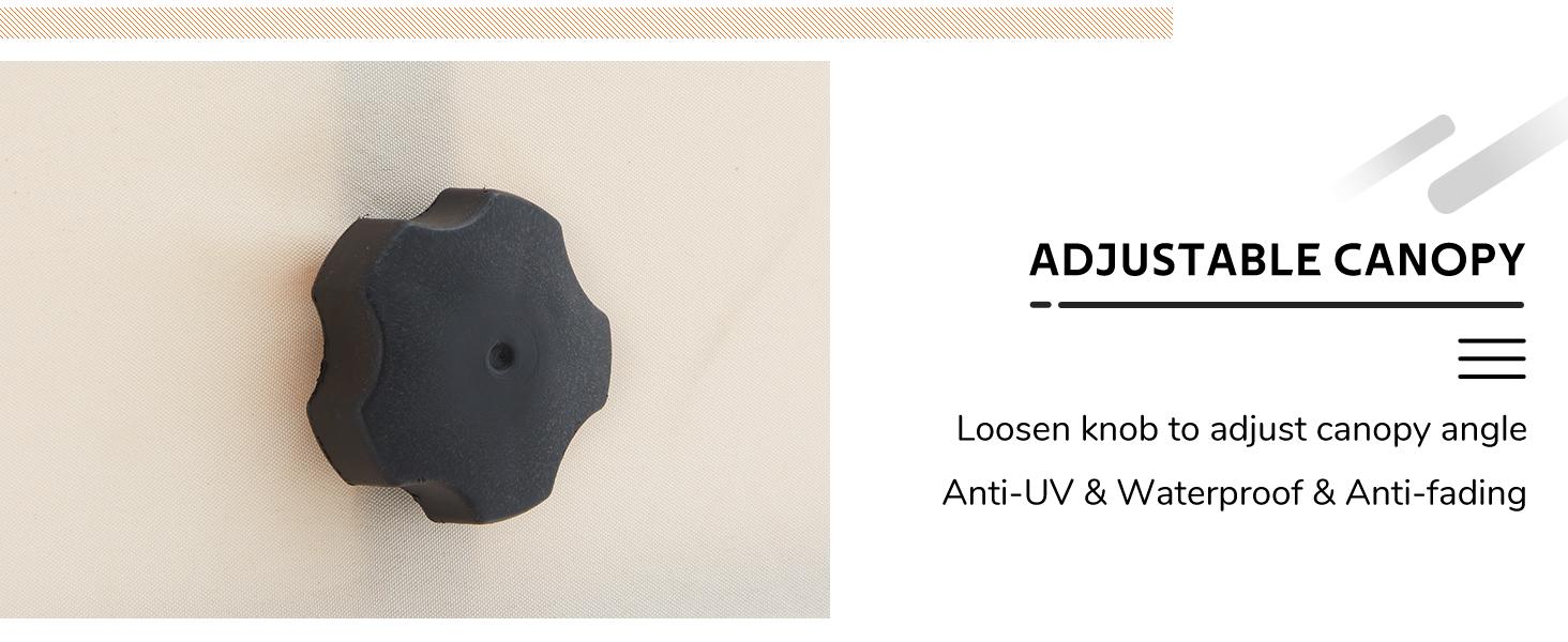 AECOJOY Outdoor Patio Swing Bed with Adjustable Backrest & Canopy 2-in-1 Convertible Patio Swing Set Standing Swing for Comfortable Outdoor Time