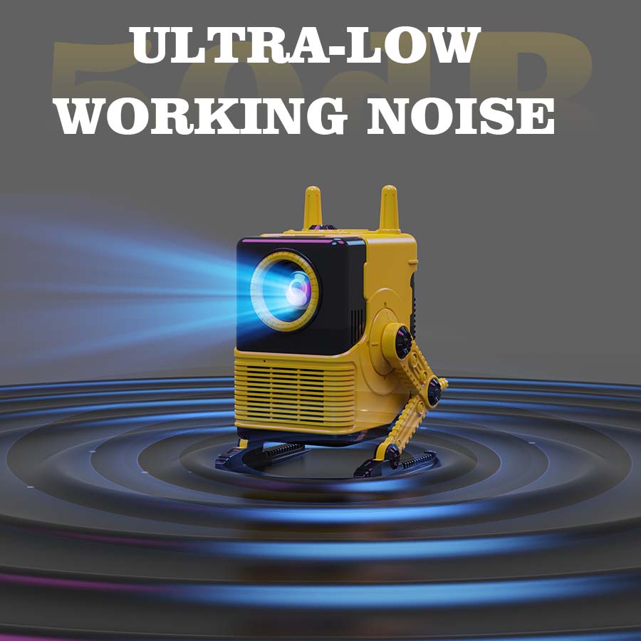 2025 Upgraded XBJ H8 Mini Projector with Android 11.0 - Native 1080P HD, 4K Supported, Wi - Fi 6 & Bluetooth Enabled, 360° Rotation, Auto - Focus for Bedroom, Home & Outdoor Viewing