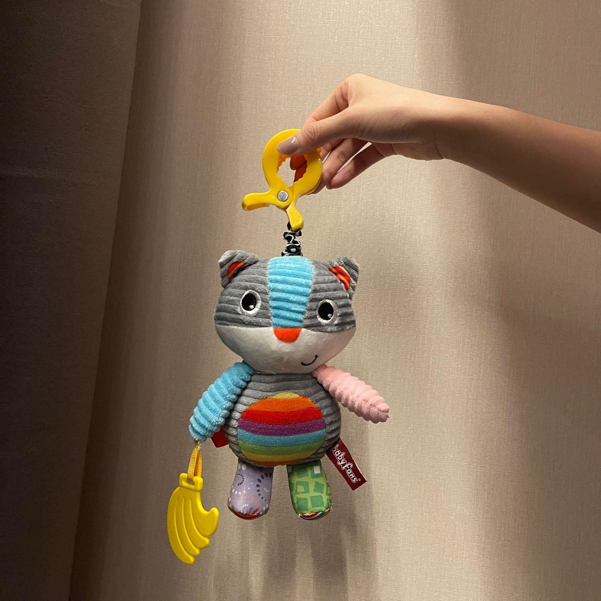 Baby Rattle Toys Animal Hand Bells Mechanical Octave piano Baby Music Rattle for Kid Bed and Stroller Elephant lion cow cat