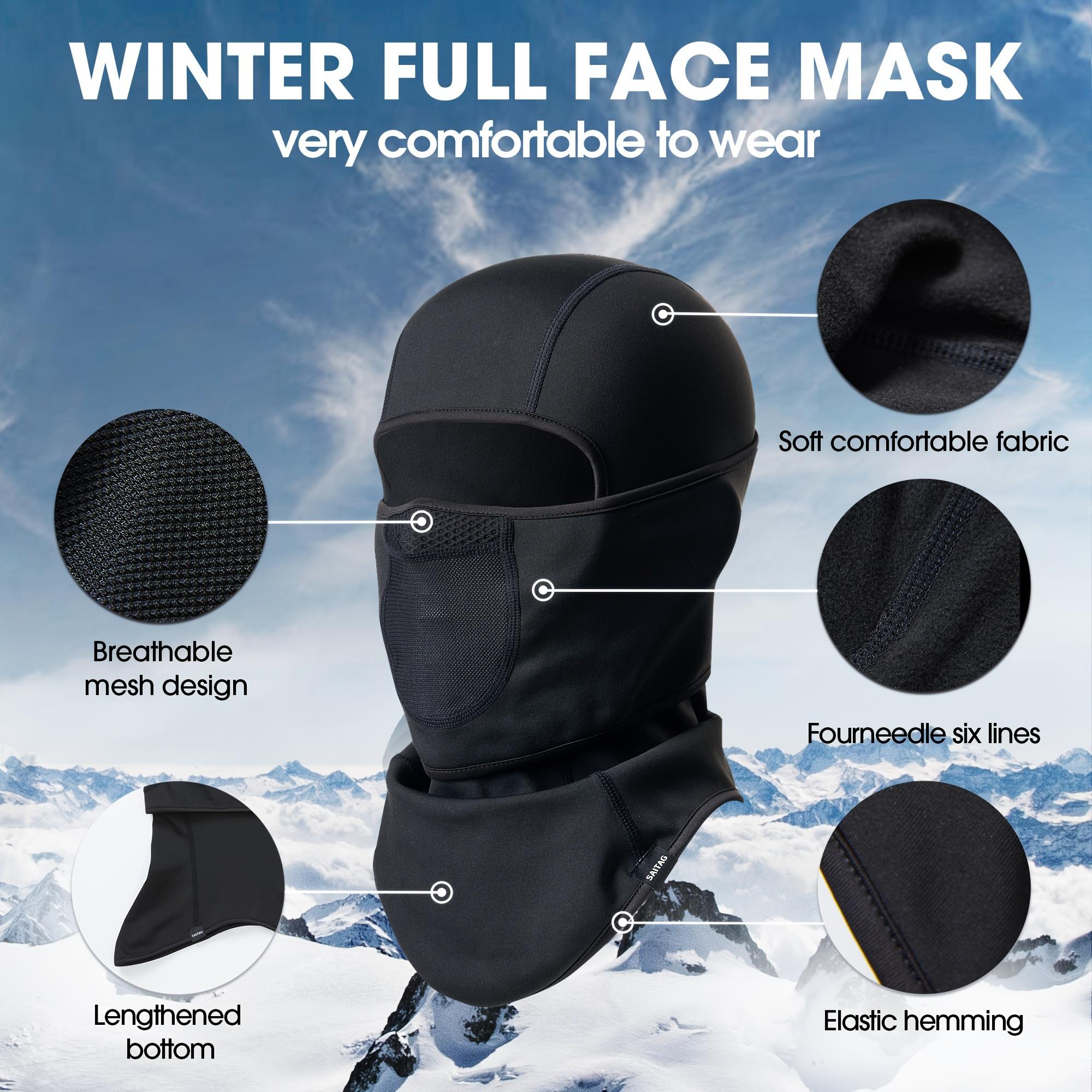 Warm Snow Ski Balaclava Face Mask, Ideal for Winter Outdoor Activities & Skiing, Cold Weather Protection Gear for Men Women, Thermal Ski Mask, Windproof Face Mask, Outdoor Sports Mask