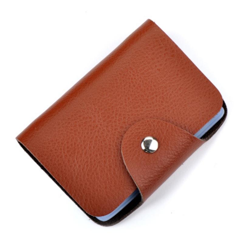 Waterproof Card Case Wallet with 24 Clear Slots, 1 Count Business Card Organizer Holder with Snap Closure, Desk Accessory for Home & Office, Office Accessories, Card Storage Card Carrying Holder