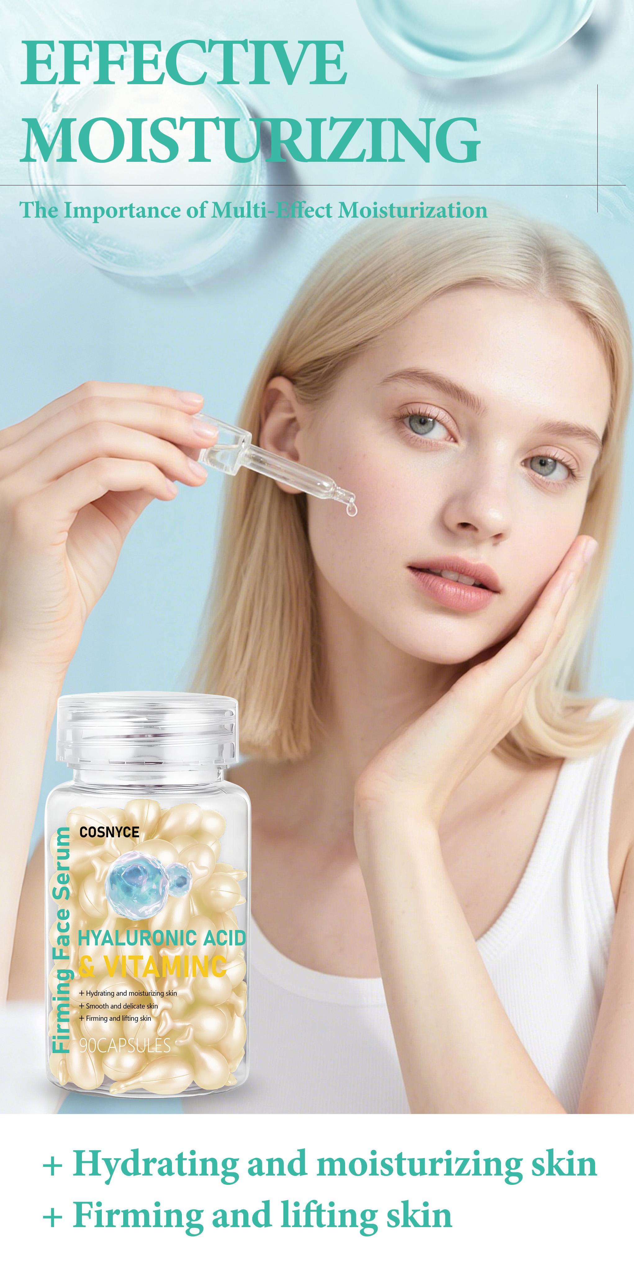 Cosnyce Firming Face Serum, Hyaluronic Acid, Ascorbic Acid, Glycerin, Moisturizing, Skin Care, Hydrating, Tightening