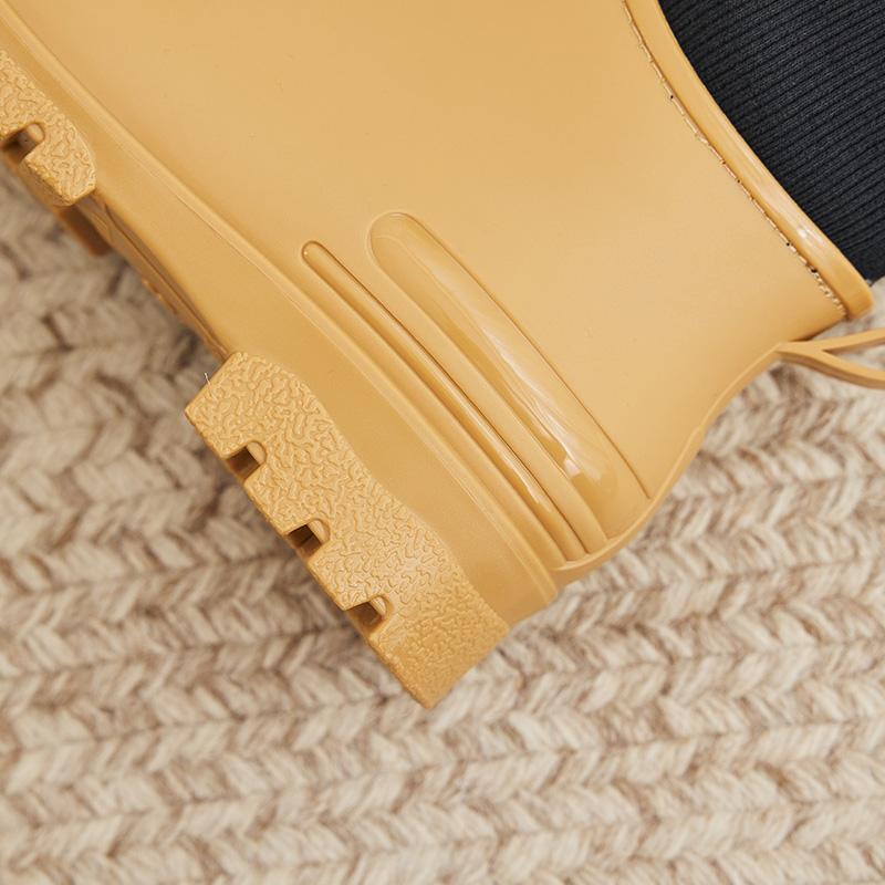 Unisex Warm Rain Boots, High Elastic Non-Slip Sole, Comfortable Slip-On Shoes for Outdoor Daily Use, Waterproof Outdoor Footwear