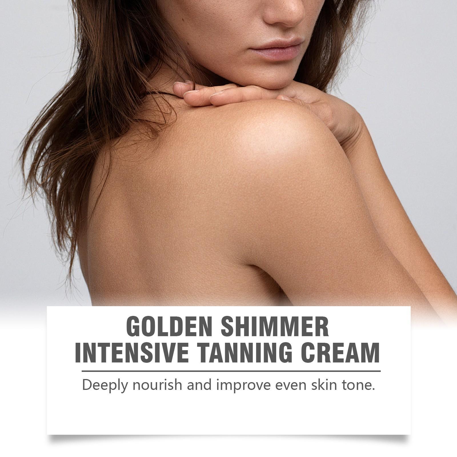 Shiny Darkening Body Cream (114g), Gentle Care for Skin, Summer Sun Protection, Even Tone, Nourishing Glow, Single Item