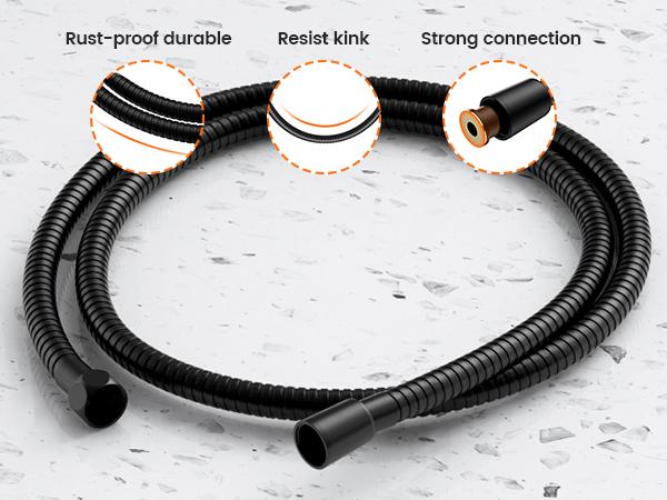 Hurran High Pressure 7.2" 2-in-1 Rainfall & Handheld Shower Head with Magnetic Dock offers 10 settings for a customized shower experience. Features a 59" stainless steel hose for flexibility,durability,and a magnetic dock for easy storage and quick access