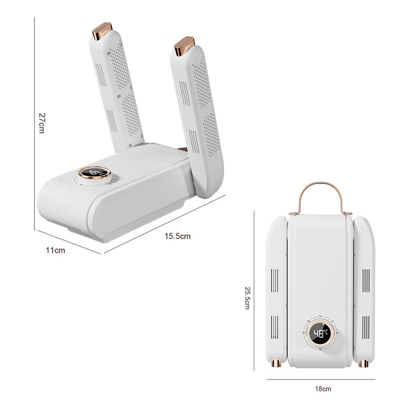 360° Digital Shoe Dryer with Hot Air Circulation, Temperature Display, Fast Drying for All Shoe Types,Upgraded Temperature Control Boot Dryer Shoe Dryer  Portable Glove Dryer & Boot Warmer, Automatic Shut-Off Timer, Folding Design, Smart Panel