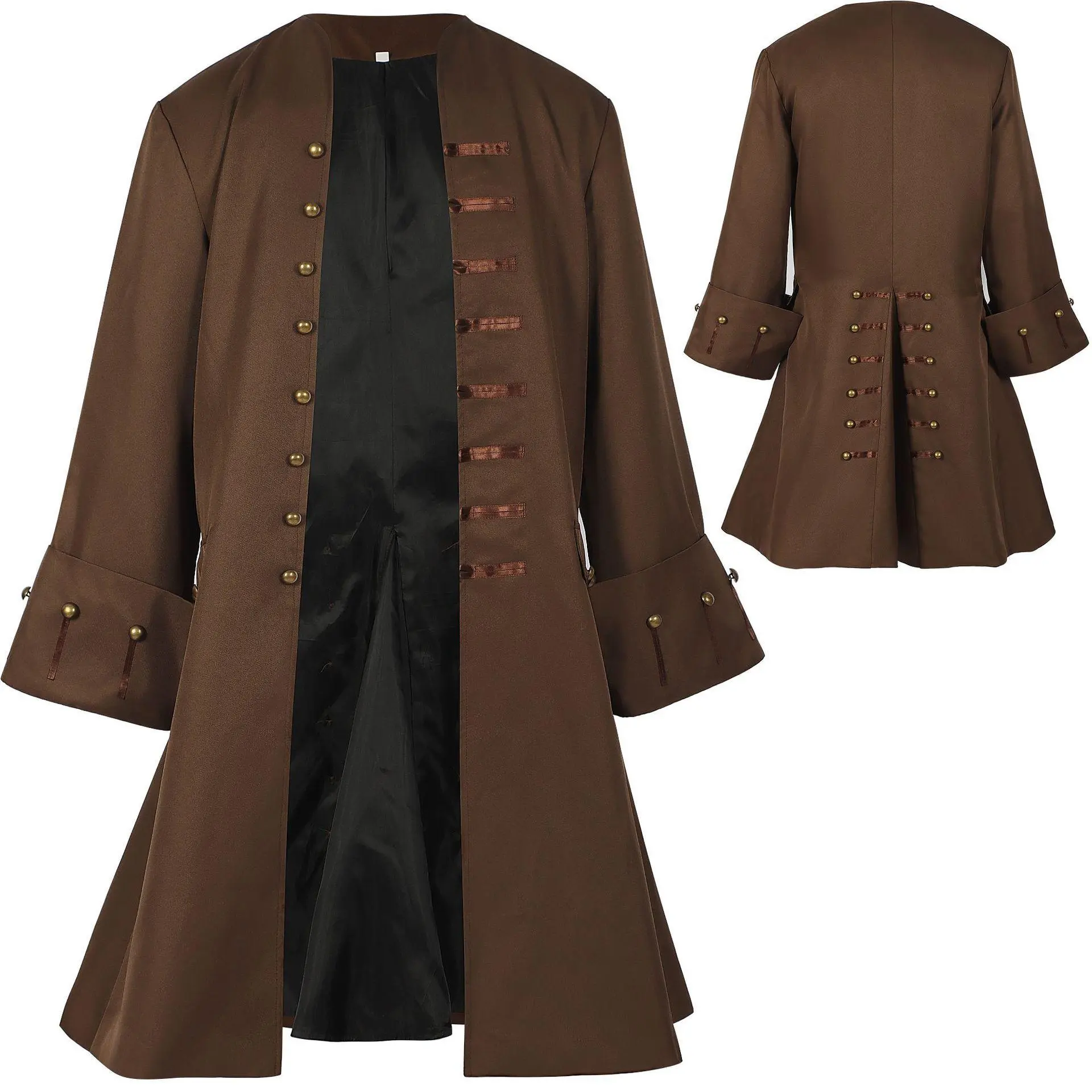 Pirates of the Caribbean Renaissance medieval coat adult pirate costume stage performance costume set