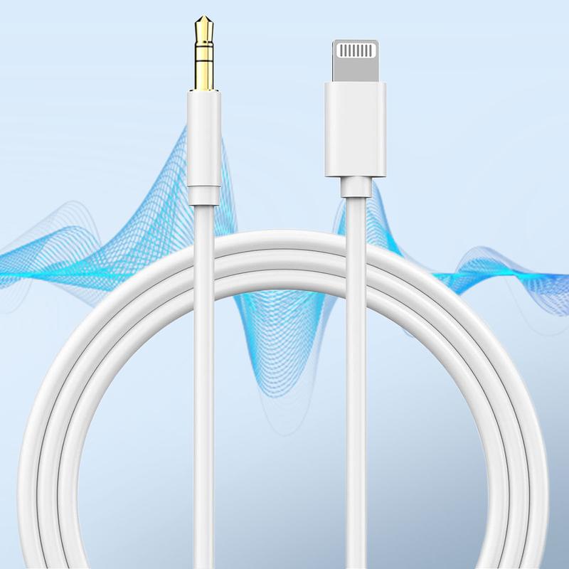 iPhone Aux Cord for Car, Lightning to 3.5 mm AUX Audio Cable Cord for Car Home Stereo, Speaker, Headphone Compatible with iPhone 14 13 12 11 Pro Max XS XR X 8, 3.3ft Accessories Portable
