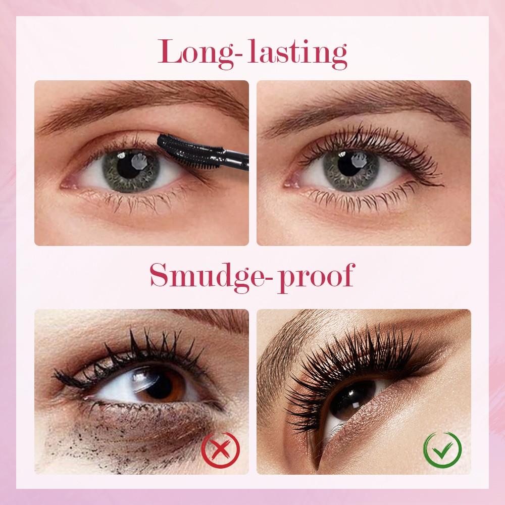 Lengthening Volumizing Mascara, Lightweight Makes Eyelashes Thicker, Enhances, Waterproof Long-Lasting, Black & Brown, Gift for Makeup Lover