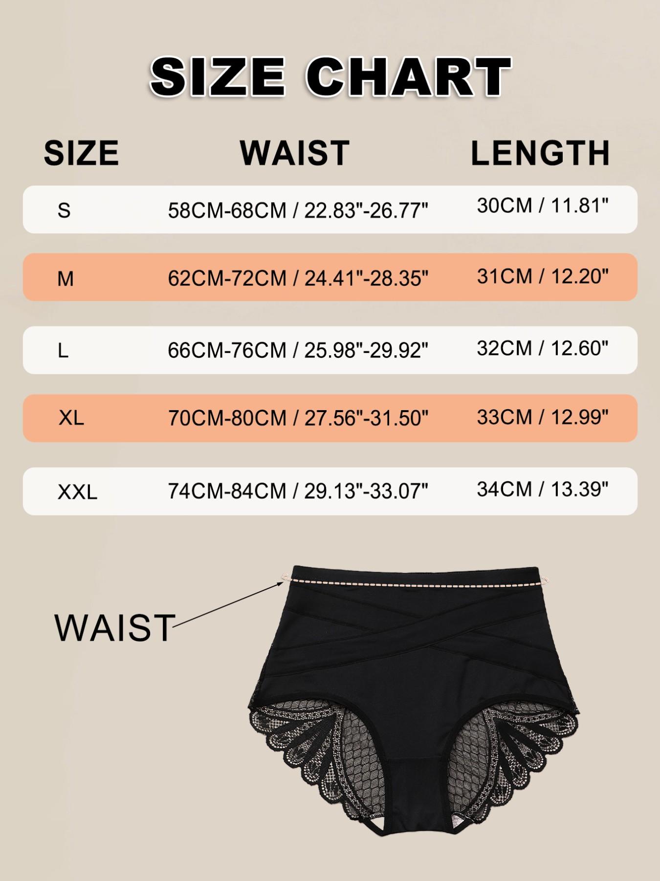 1Pc Lace Briefs Tummy Control Shapewear High Waist Panties Women's Lace Slimming Body Waist Trainer Underwear Sheath Flat Belly Panty Woman Butt Lifter Lingerie Shorts for Women