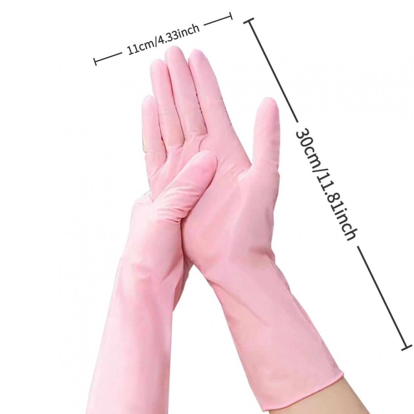 Disposable Nitrile Gloves, 12 Inch Nitrile Gloves Food Grade Kitchen Cleaning Household Dishwashing Durable Rubber