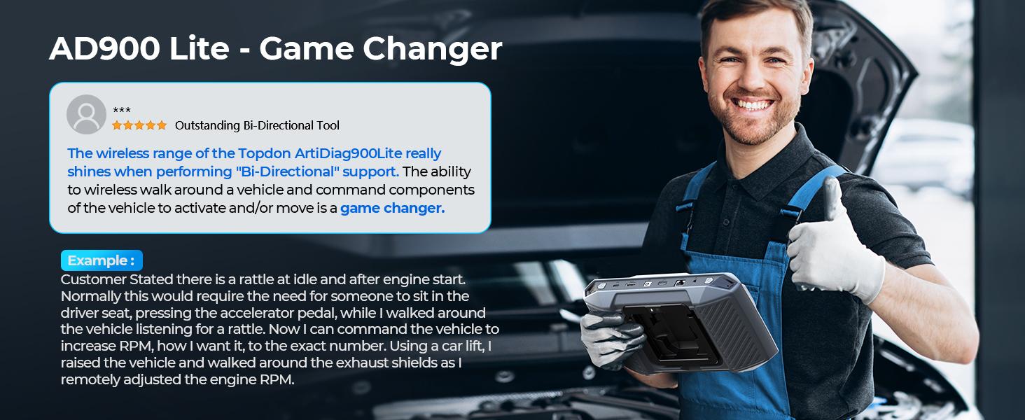 TOPDON Bidirectional Scan Tool, ArtiDiag900 Lite Automotive Diagnostic Tool for Full System, Scanner for Car with Active Test, FCA AutoAuth, Wireless OBD2 Scanner Diagnostic Tool for All Vehicles top  don engine  light car obd2