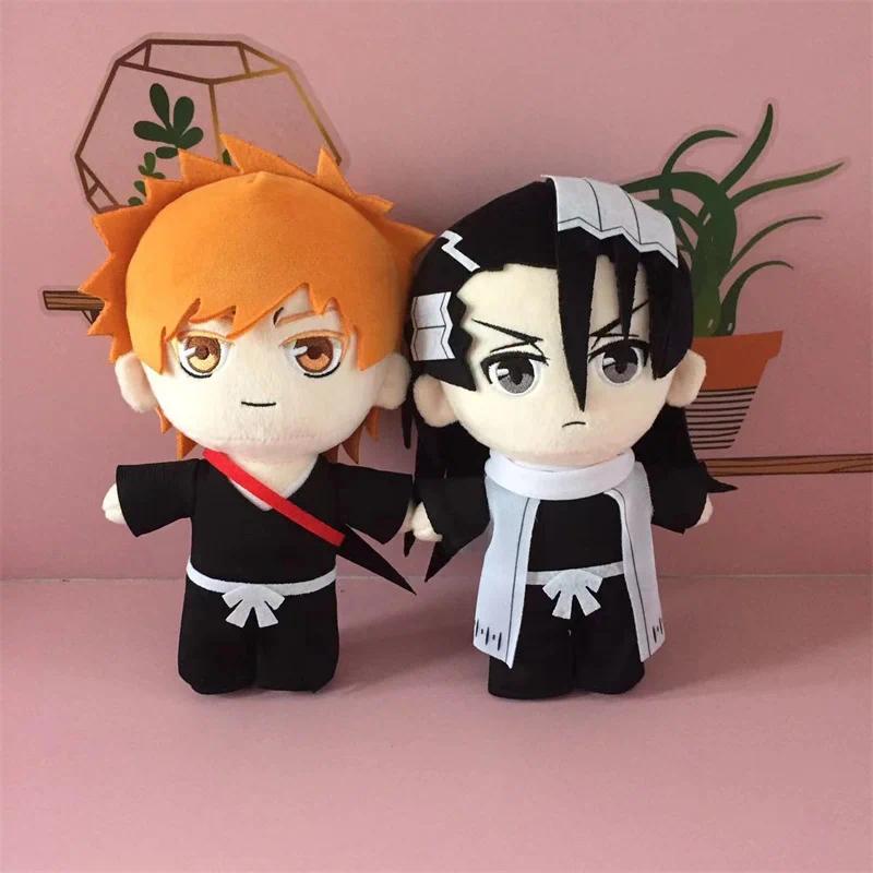 Bleach Anime Soft Fabric Stuffed Plush Toys - 20cm Kurosaki Ichigo, Kuchiki Rukia, Kuchiki Byakuya, Ichimaru Gin Unisex Cosplay Plushies, Christmas Gifts for Classic Toy Enthusiasts