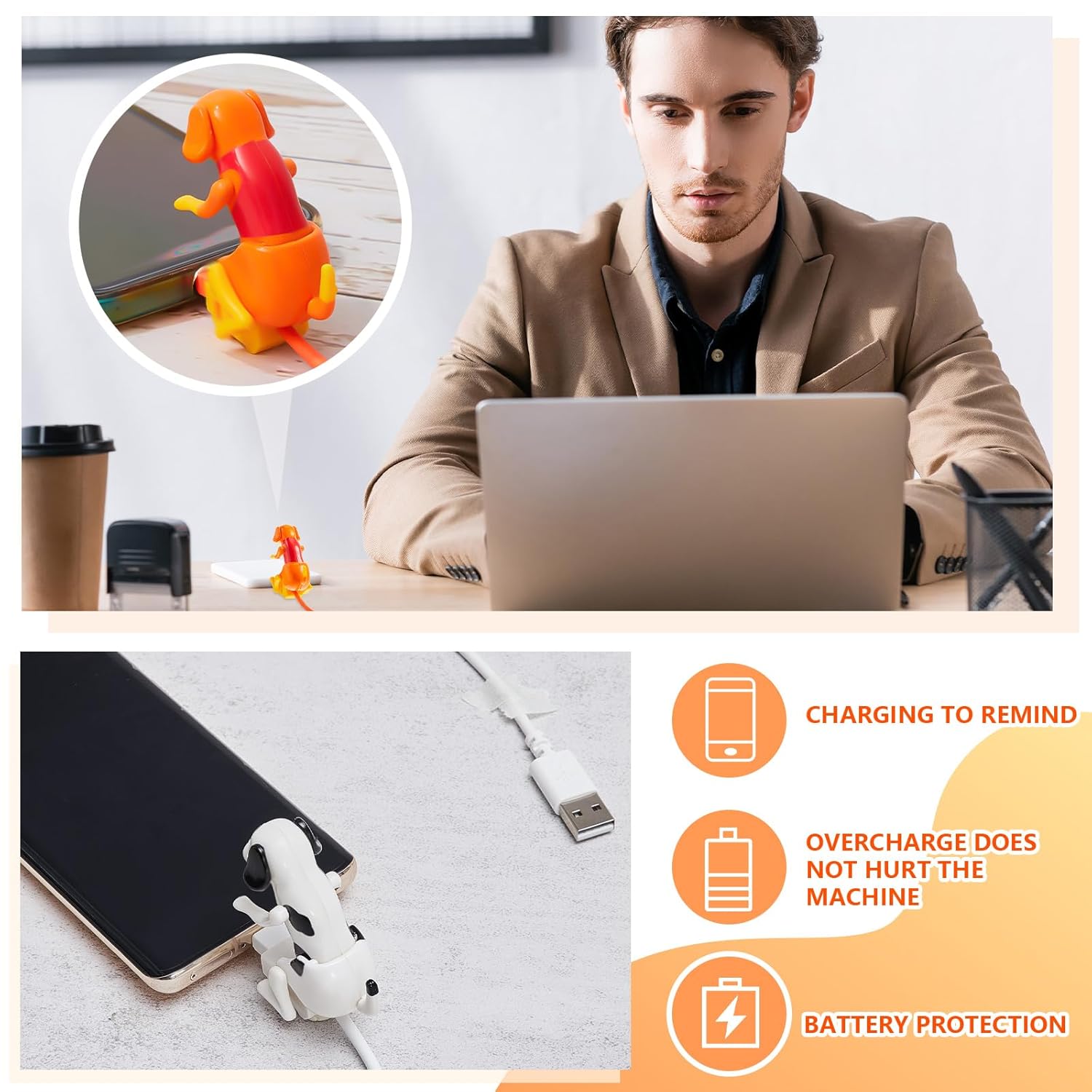 Funny Touch Switch USB Cable for Cellphone - 1.2M Upgraded Charging & Data Cable, Compatible with Type-C/iPhone, Christmas Gift Accessory