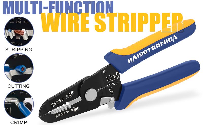 haisstronica Ferrule Crimping  Kit AWG 23-7 Wire Ferrules Crimper with 2500pcs Wire End Terminals AWG 22-7 and Wire Stripper,Father's Day Gift multi tool