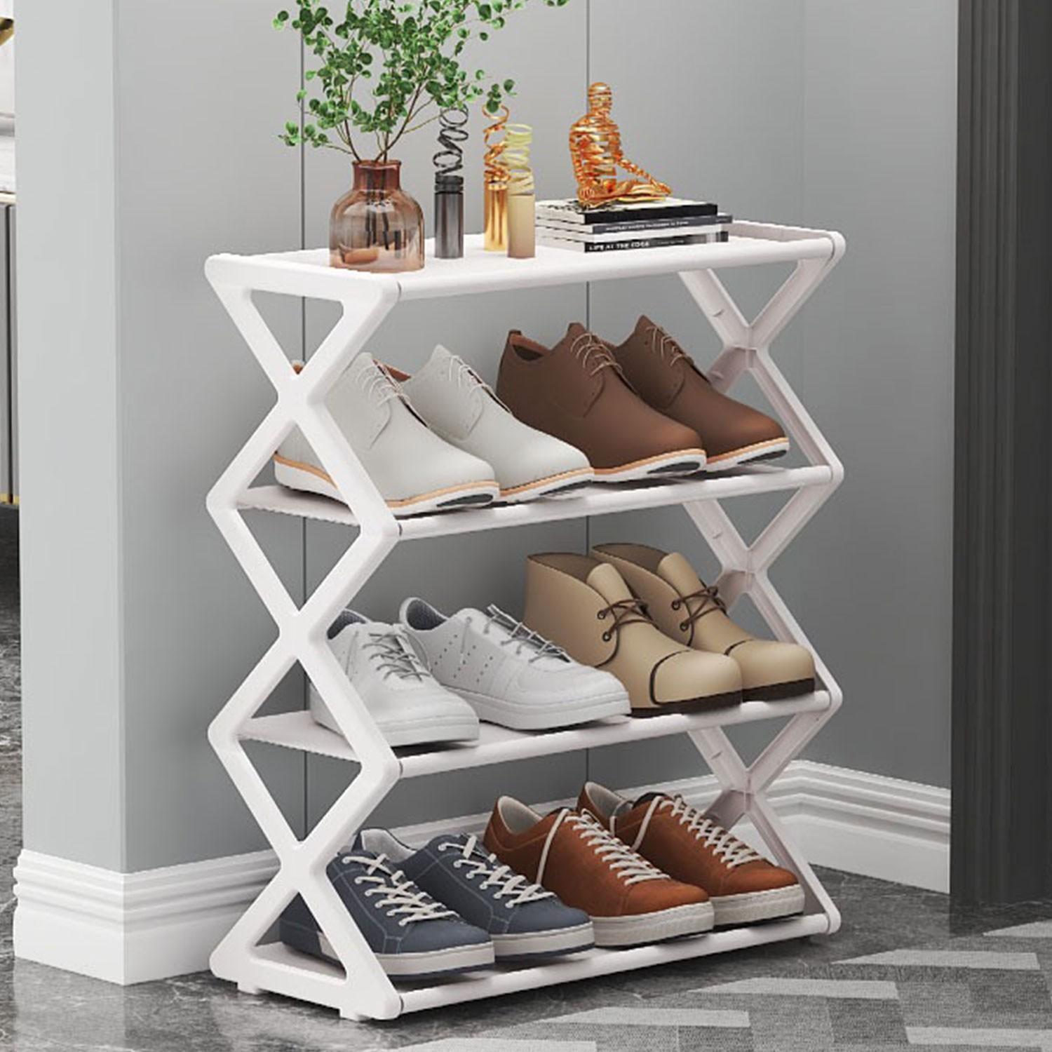 Modern Simple Multi-Layer Shoe Rack, Narrow Space-Saving Design, Entryway Door Storage, Home Entrance Dormitory Shoe Cabinet Dustproof, Shoe Rack Organizer