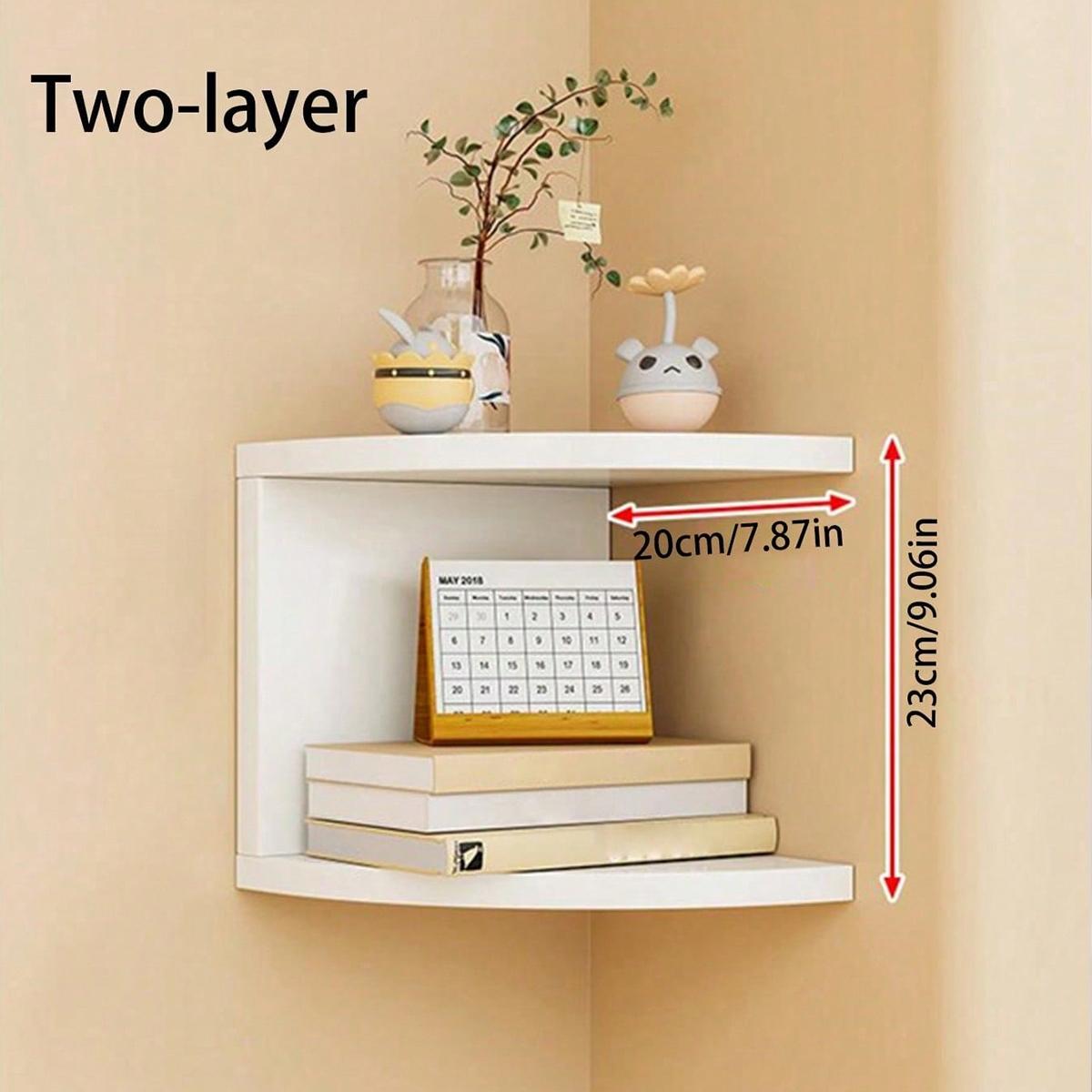 Corner Floating Shelf, Bedroom Living Room Bathroom Wall Mounted Storage Rack, 2/5/7 Layers Space Saving Decorative Shelves, Wall Mounted Organizer Corner Floating Shelf, Bedroom Living Room Bathroom Wall Mounted Storage Rack, 2/5/7 Layers Space Saving Decorative Shelves, Wall Mounted Organizer