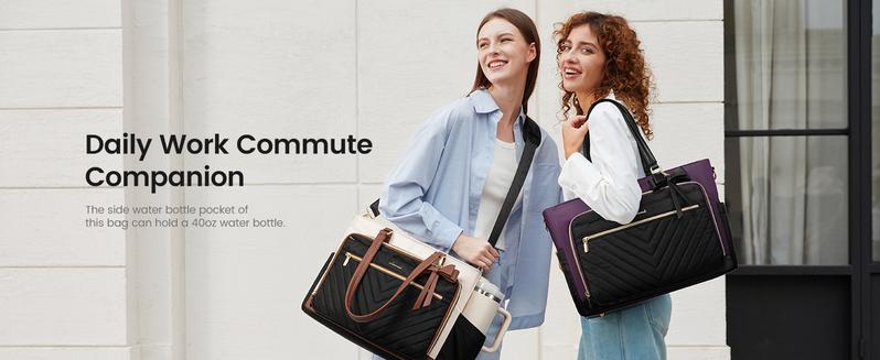 LOVEVOOK Lunch Tote Bag for Women,15.6 Inch&17.3 Inch Large Capacity Work Bag with Laptop Compartment, Teacher Tote Bag with Zipper, Handbag Insulated Bag Leakproof for Nurse, Office, College,TikTokShopStockUp