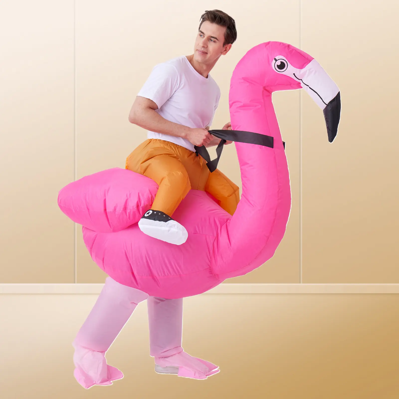 Halloween Flamingo Inflatable Costume Cartoon Animal Parent Child Performance Prop Inflatable Mascot Outfit