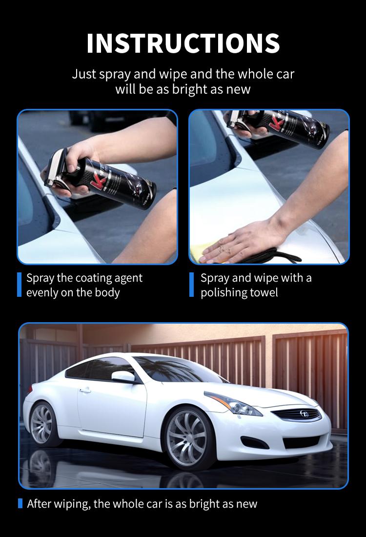 KATHWI Car Coating Spray-3X More Powerful Advanced Automobile Quick-acting Coating Agent With Dust -Proof and Glazing Effects -Long Lasting Car Paint Waxing Solution For a Showroom Shine