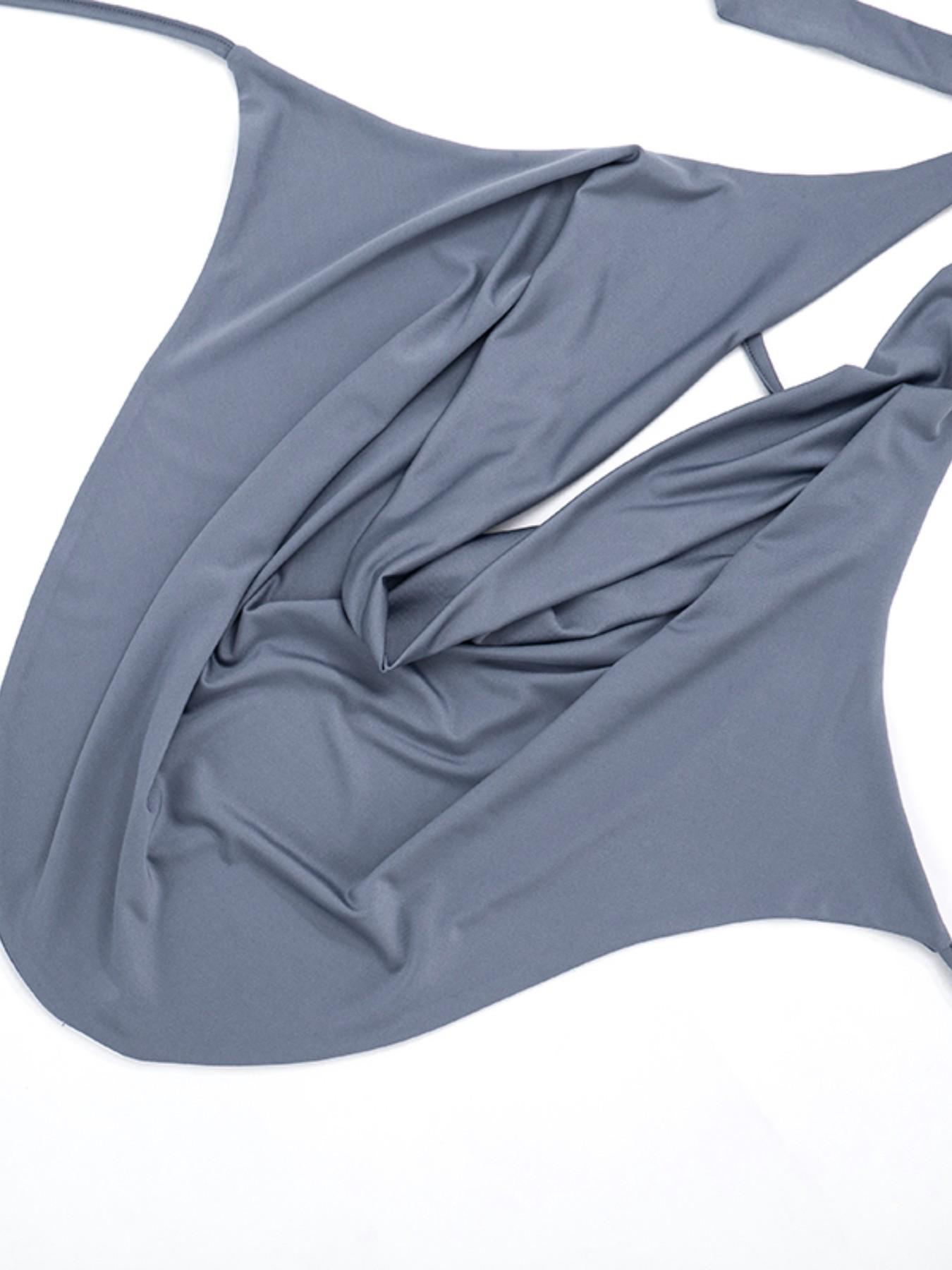 Women's Fashion Chic Two-Piece Set, Matching Sets, Trendy Backless Sleeveless Halter Top & Slim Fit Pants, Sexy Unique Design, Comfortable Casual Wear, Womenswear, Matching Clothing Set
