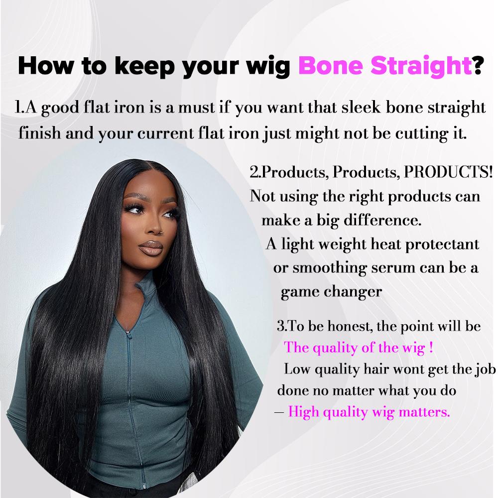 Midulla Double Drawn Silky Straight 13x6 Transparent Lace Front Wig Human Hair 200%Density Pre Bleached Knots Lace Frontal Wigs for Women